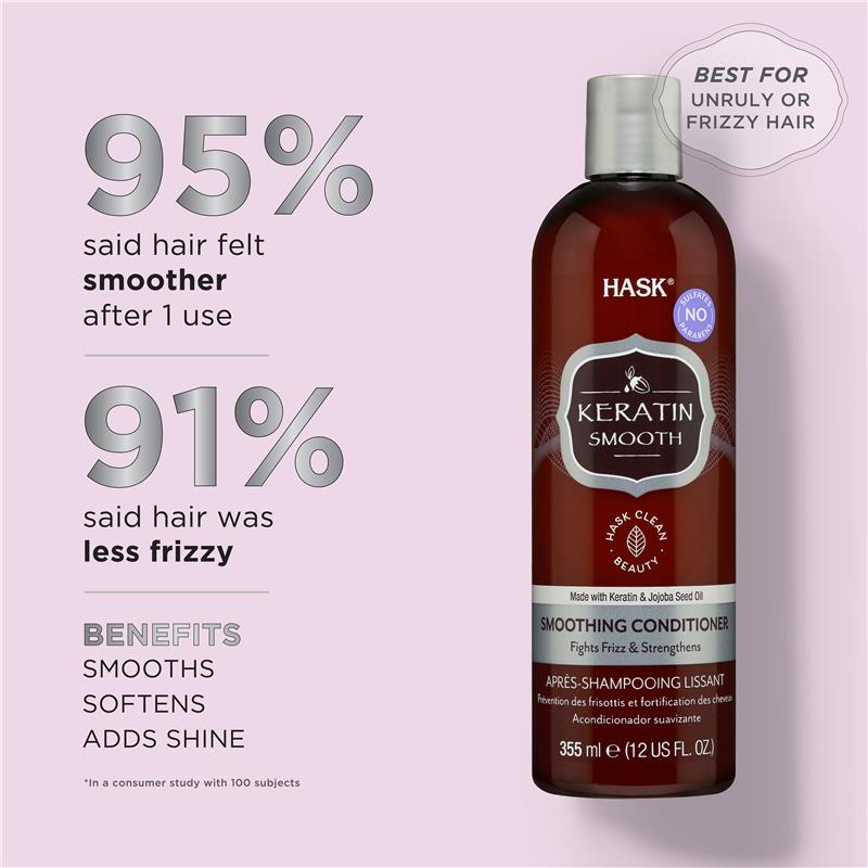 Hask Keratin Protein Smoothing Conditioner 355ml - Cutprice Online
