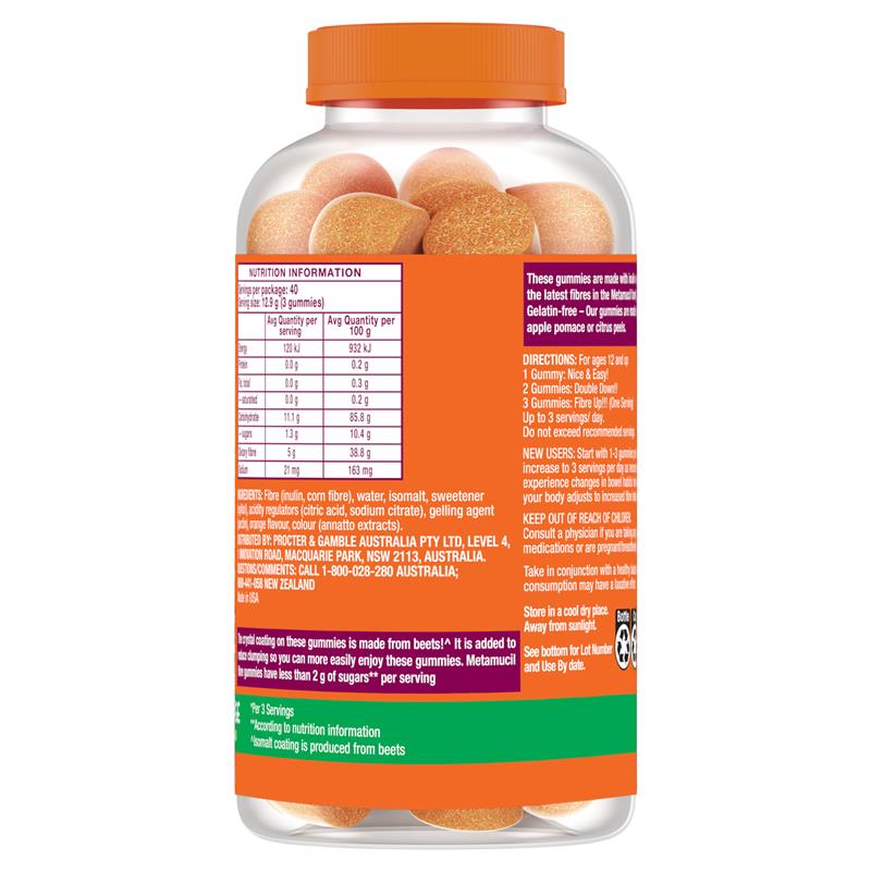 Metamucil Fibre Gummies 120 Pack - Cutprice Online