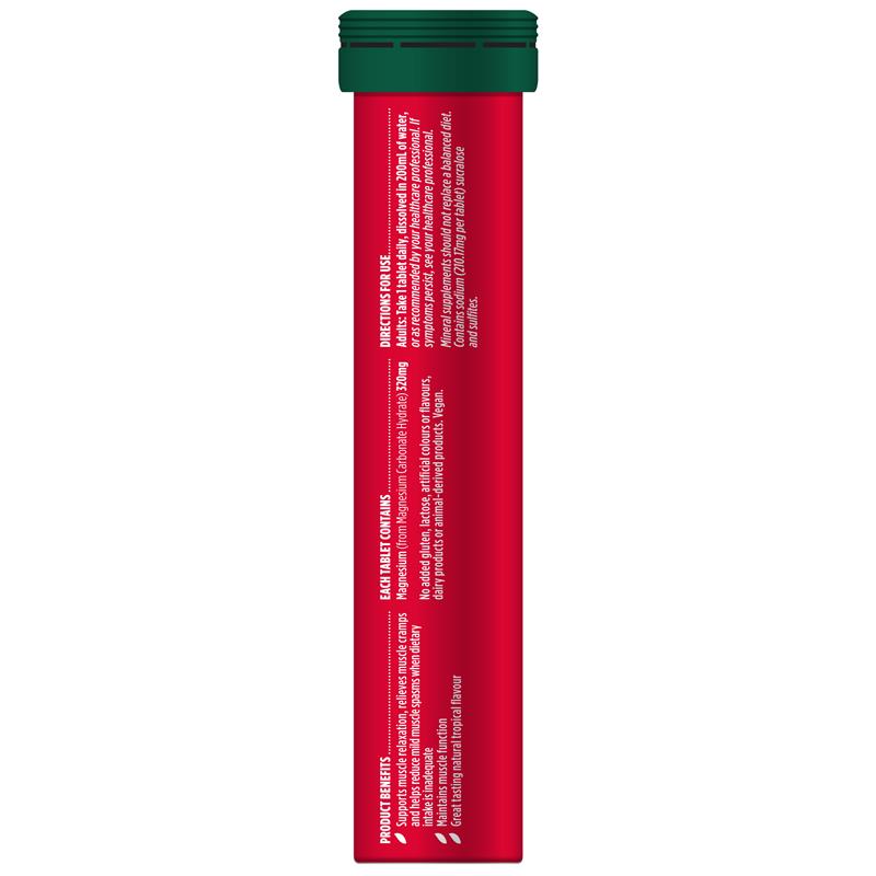 Nature's Own Magnesium + Muscle Support Effervescent with High Strength Magnesium 20 Tablets