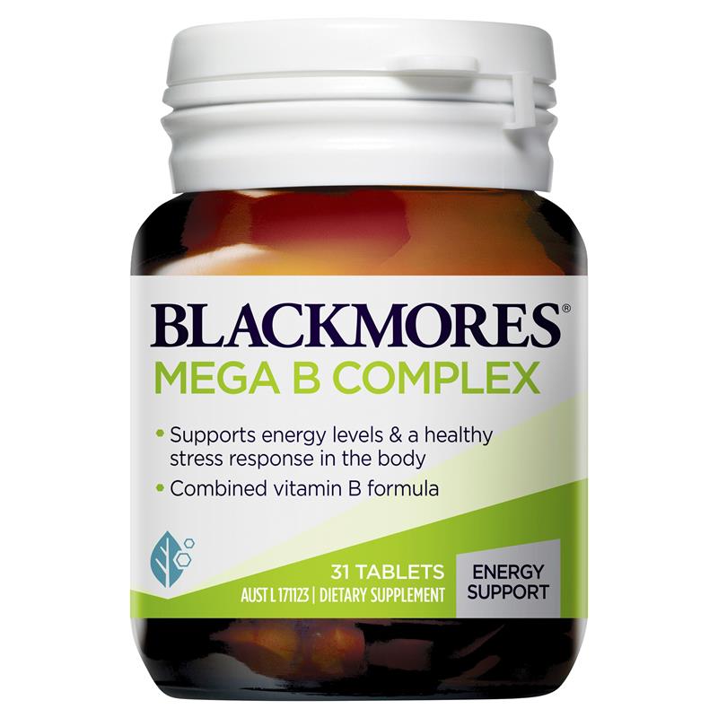 Blackmores Mega B Complex 31 Tablets - Cutprice Online