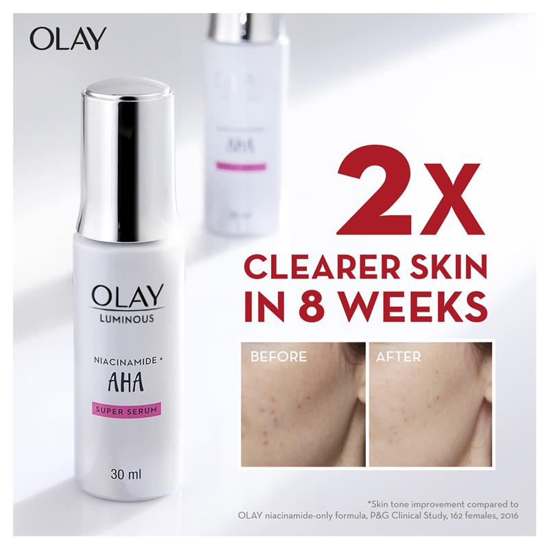 Olay Luminous Niacinamide + AHA Face Super Serum 30 ml - Cutprice Online