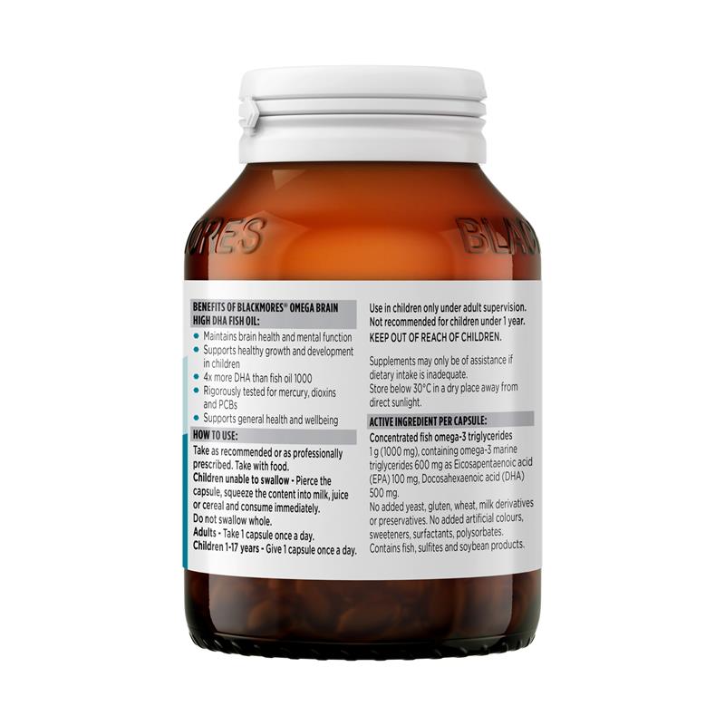 Blackmores Omega Brain Health 60 Capsules - Cutprice Online
