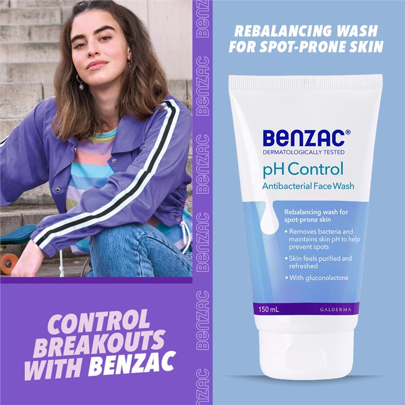 Benzac Ph Control Antibacterial Face Wash 150ml - Cutprice Online