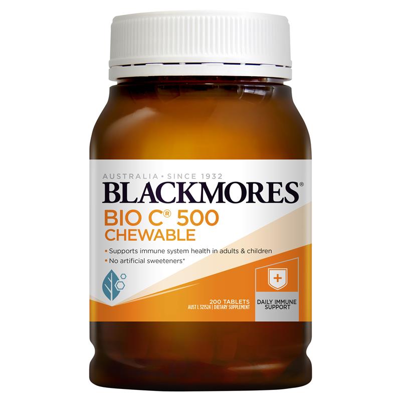 Blackmores Bio C Chewable 500mg 200 Tablets - Cutprice Online