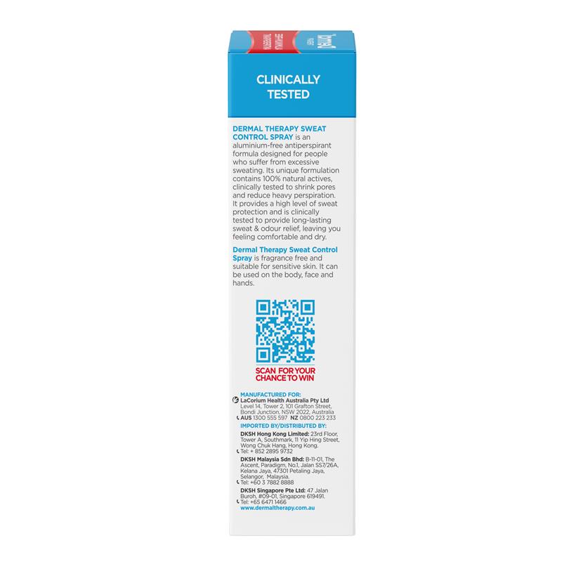 Dermal Therapy Sweat Control Spray 60ml - Cutprice Online