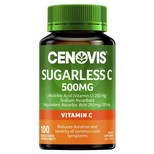 Cenovis Sugarless C 500mg Chewable Vitamin C 100 Tablets - Cutprice Online