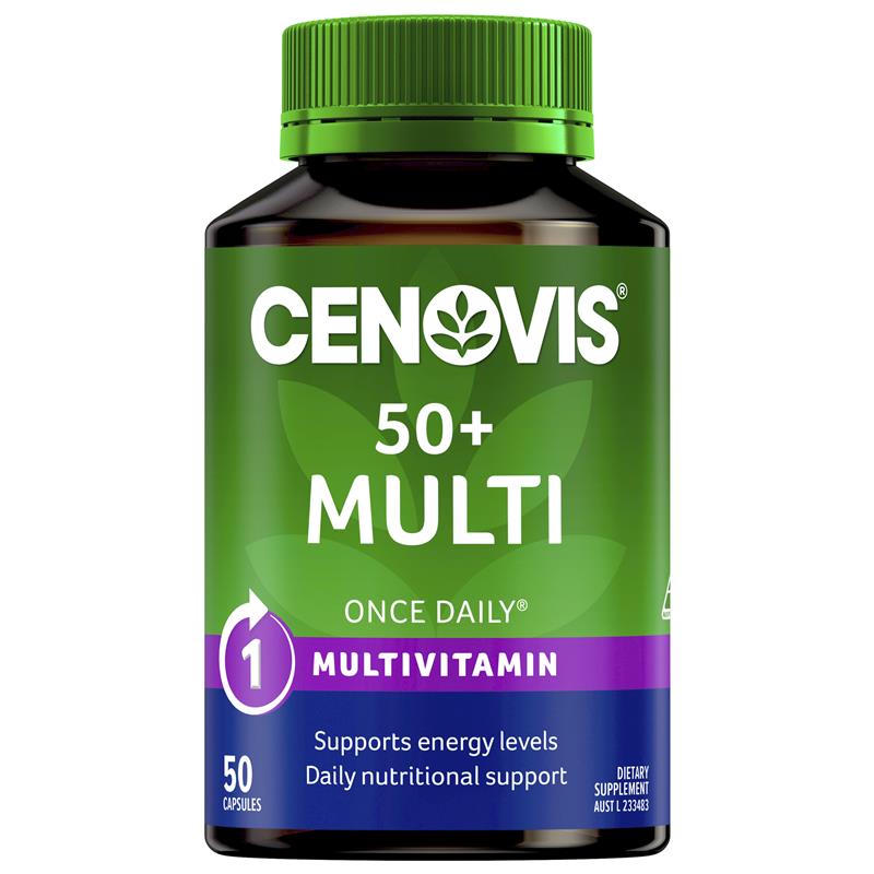Cenovis 50+ Multi - Once-daily Multivitamin - 50 Capsules - Cutprice Online
