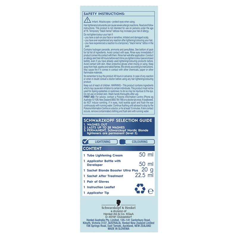 Schwarzkopf Nordic Blonde L1++ Ultimate Lightener - Cutprice Online