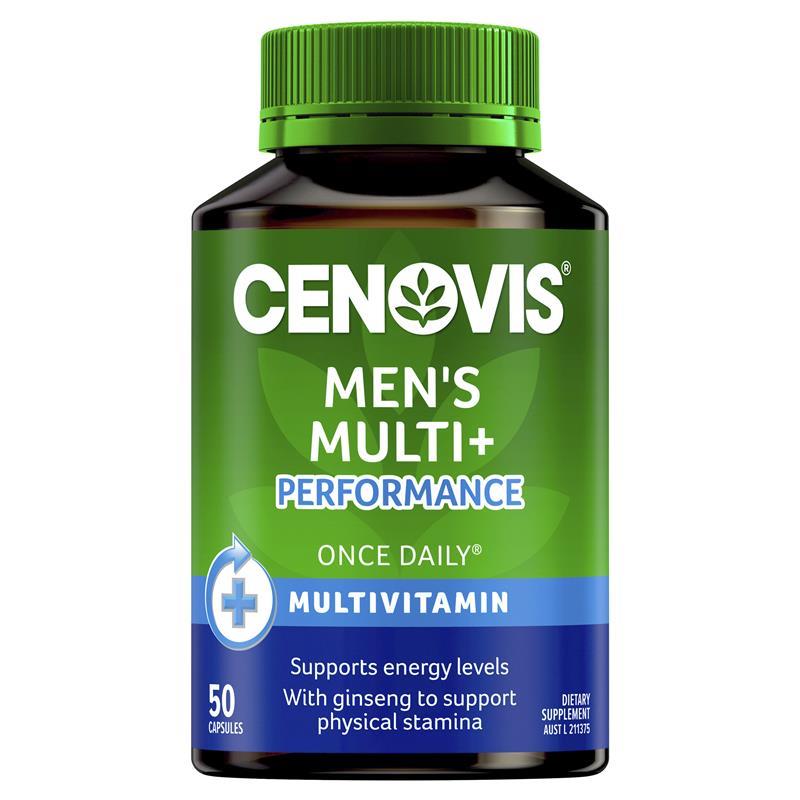 Cenovis Men's Multi + Performance - Once-daily Multivitamin - 50 Capsules - Cutprice Online