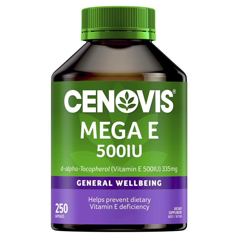 Cenovis Mega E 500iu - Vitamin E - 250 Capsules - Cutprice Online
