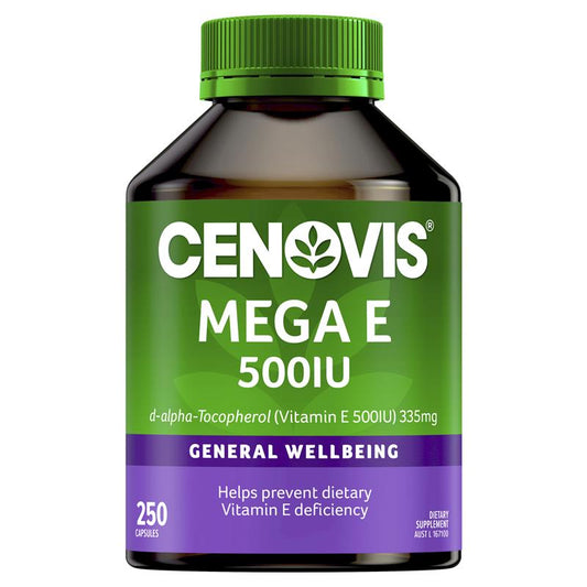 Cenovis Mega E 500iu - Vitamin E - 250 Capsules - Cutprice Online