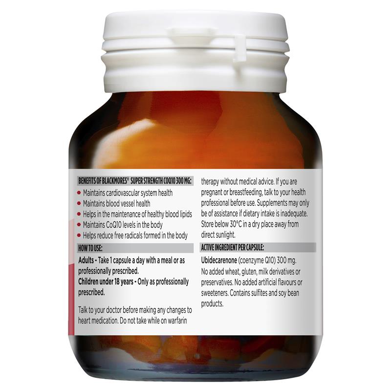 Blackmores Super Strength COQ10 300mg 30 Tablets - Cutprice Online