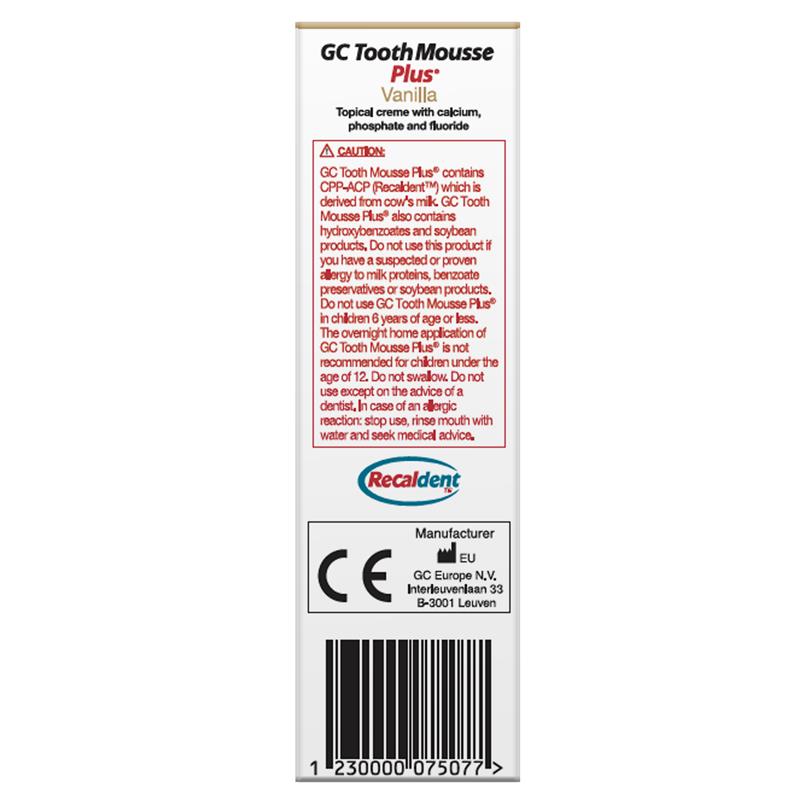 GC Tooth Mousse Plus Vanilla 40g