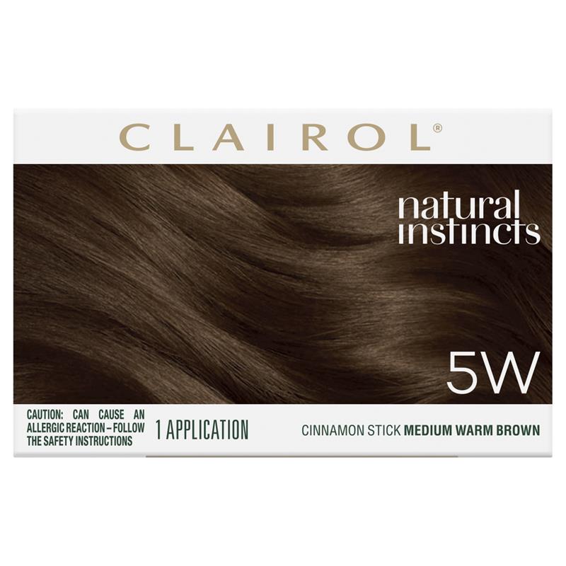 Clairol Natural Instincts Semi-Permanent Hair Color, 5w Medium Warm Brown - Cutprice Online