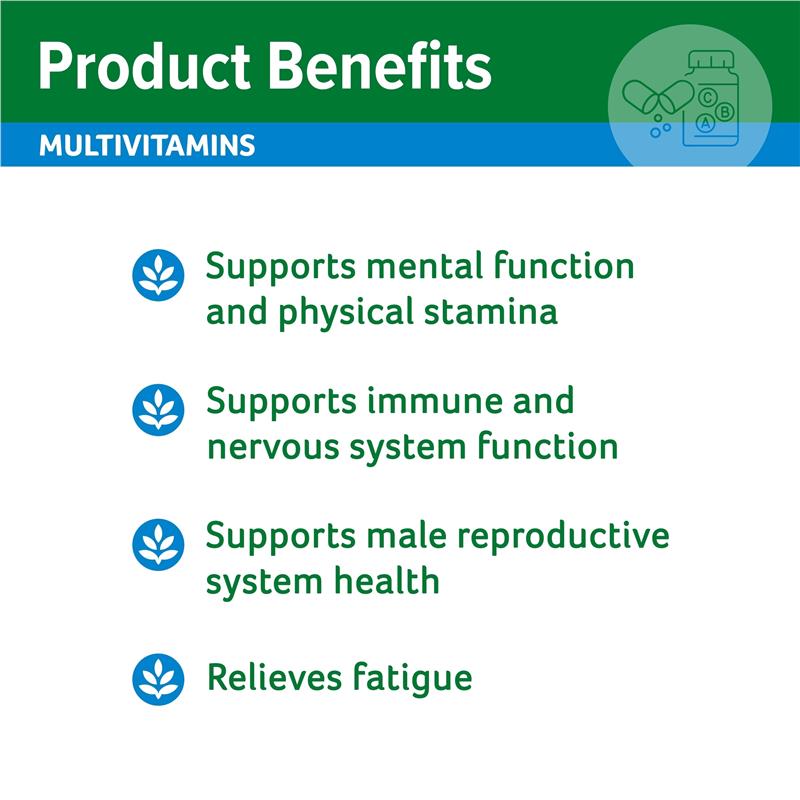 Cenovis Men's Multi + Performance - Once-daily Multivitamin - 50 Capsules - Cutprice Online