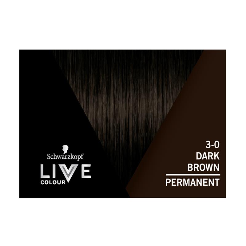 Schwarzkopf Live Salon Permanent 3-0 Dark Brown - Cutprice Online