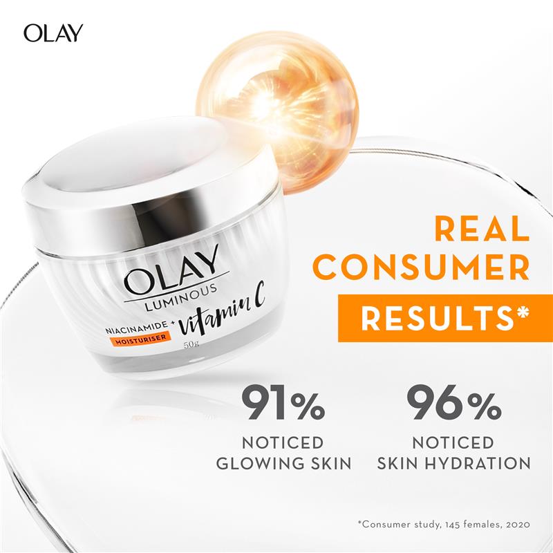 Olay Luminous Niacinamide + Vitamin C Moisturiser 50g - Cutprice Online