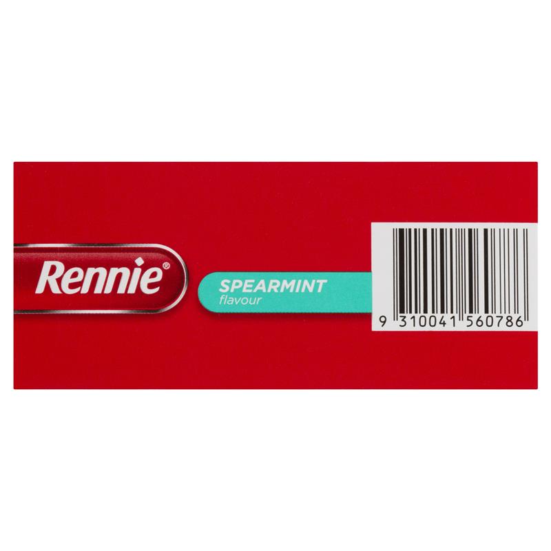Rennie Indigestion and Heartburn Relief Spearmint 96 Chewable Tablets - Cutprice Online
