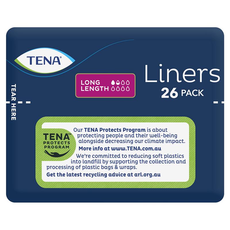 Tena Liners Extra Long Length 26 Pack
