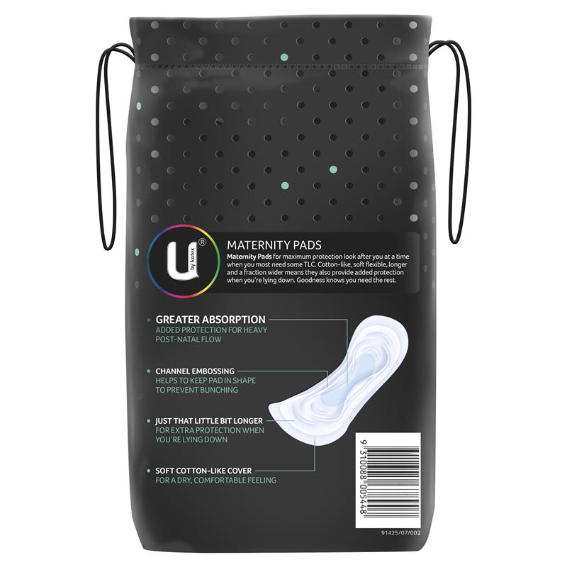 U by Kotex Maternity Pads 10 Pack - Cutprice Online