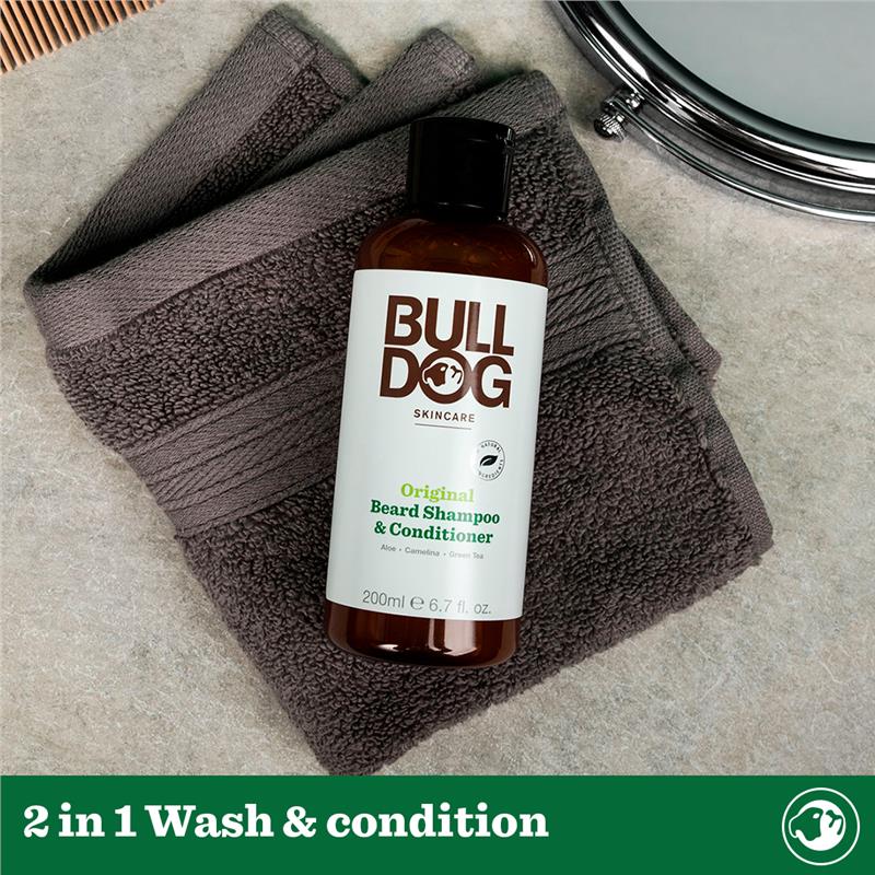 Bulldog Skincare for Men Original Beard Shampoo & Conditioner 200ml - Cutprice Online