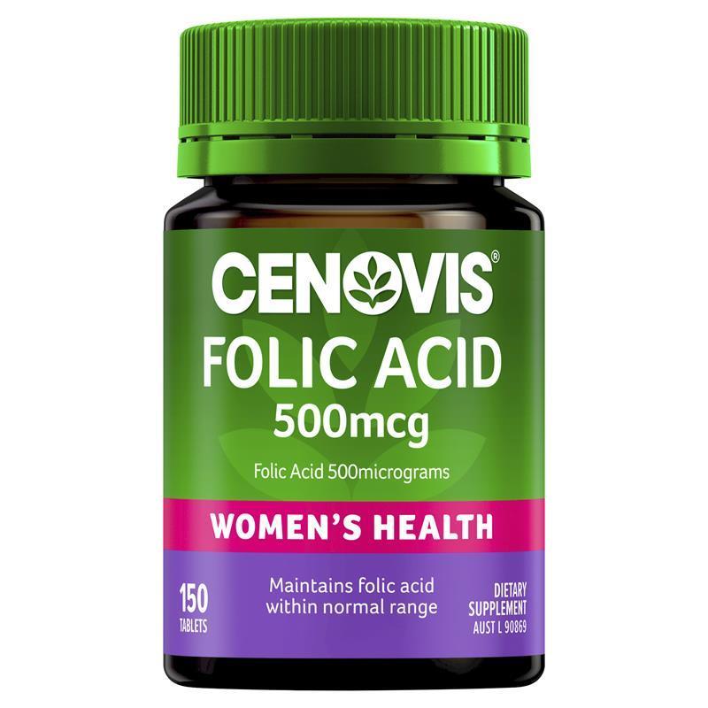 Cenovis Folic Acid 500mcg 150 Tablets - Cutprice Online