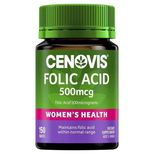 Cenovis Folic Acid 500mcg 150 Tablets - Cutprice Online
