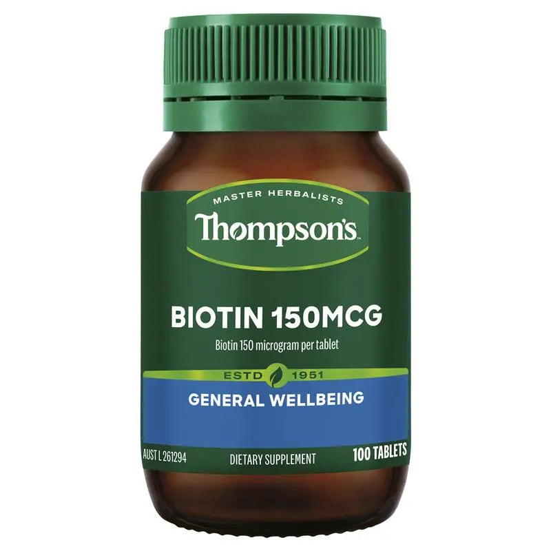 Thompson’s Biotin 150mcg 100 Tablets THOMPSON'S