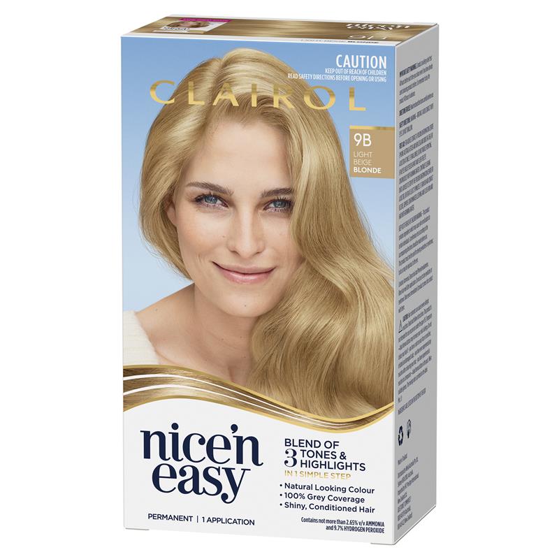 Clairol Nice & Easy 9B Light Beige Blonde Hair Colour - Cutprice Online