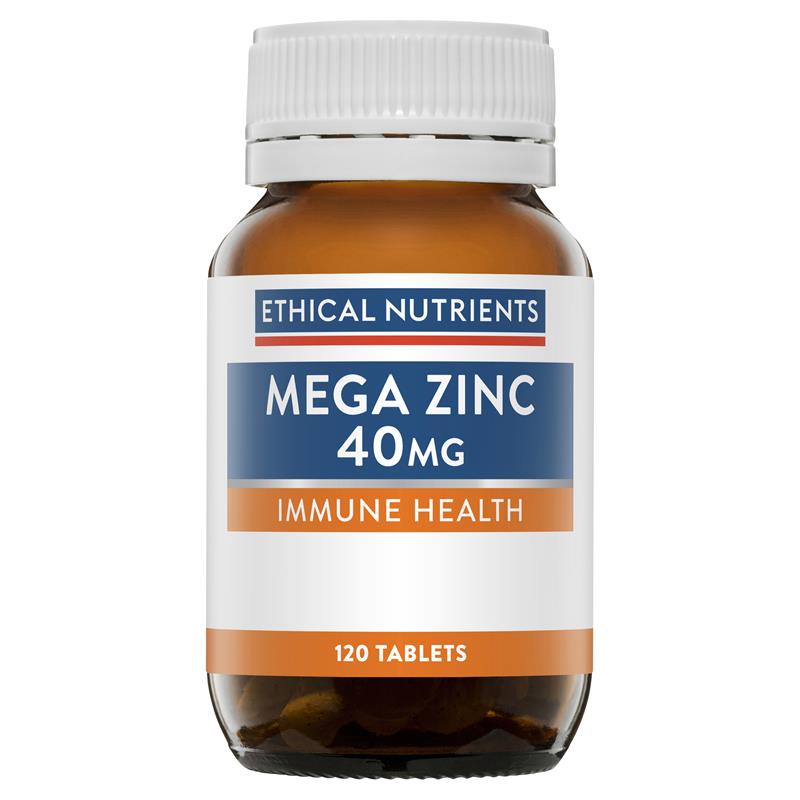 Ethical Nutrients Mega Zinc 40mg 120 Tablets - Cutprice Online