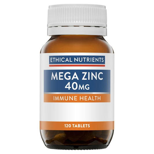 Ethical Nutrients Mega Zinc 40mg 120 Tablets - Cutprice Online