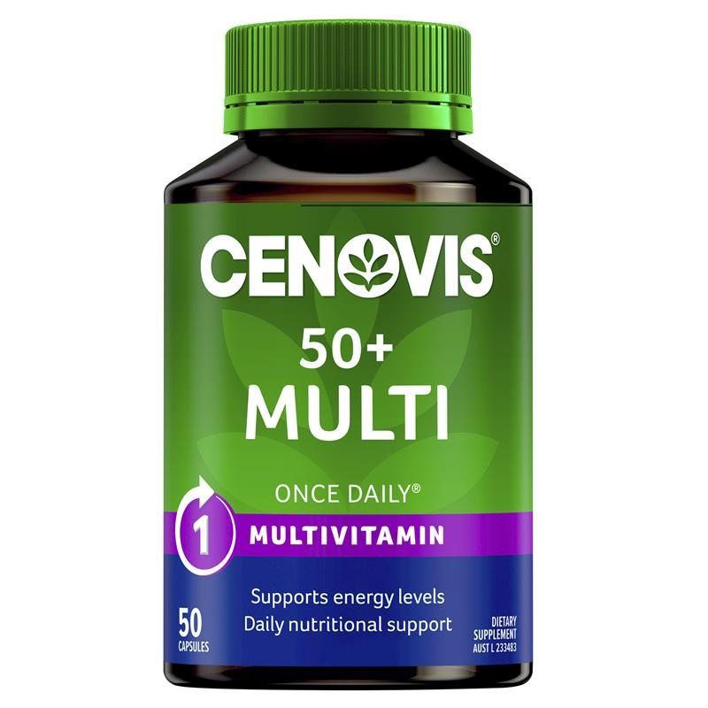 Cenovis 50+ Multi - Once-daily Multivitamin - 50 Capsules - Cutprice Online