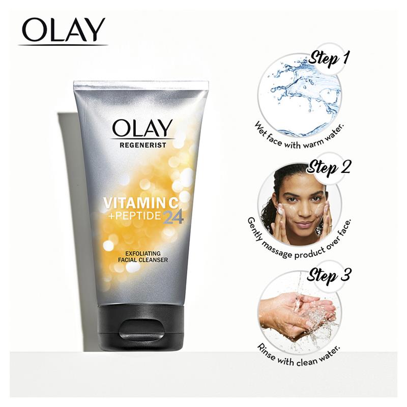 Olay Regenerist Vitamin C + Peptide 24 Brightening Cleanser 150ml - Cutprice Online