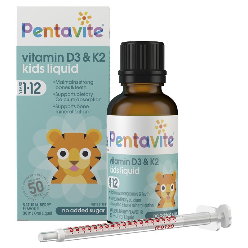 Pentavite Vitamin D3 & K2 Kids Liquid 30ml - Cutprice Online