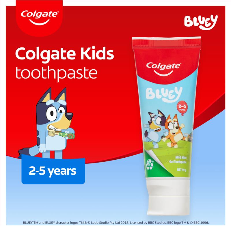 Colgate Toothpaste Mint Gel 2-5 Years 90g - Cutprice Online