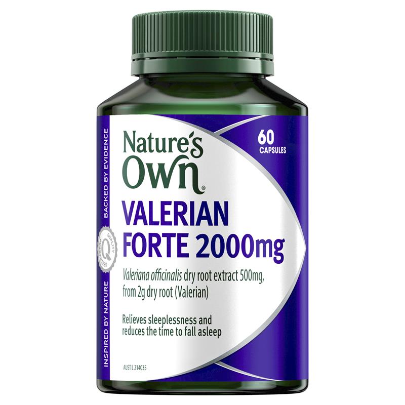 Nature's Own Valerian Forte 2000mg 60 Capsules - Cutprice Online