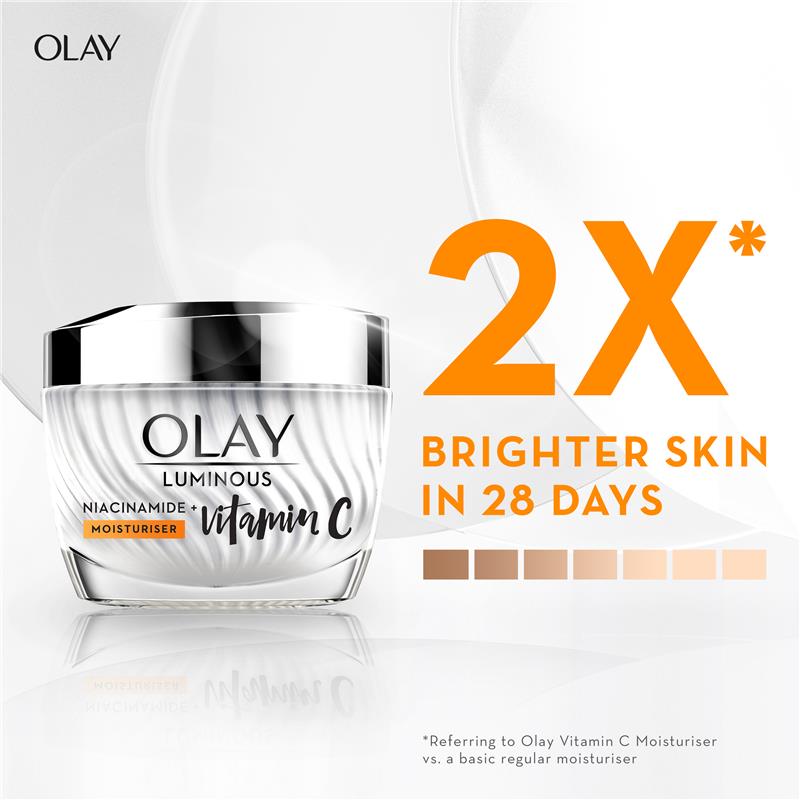 Olay Luminous Niacinamide + Vitamin C Moisturiser 50g - Cutprice Online