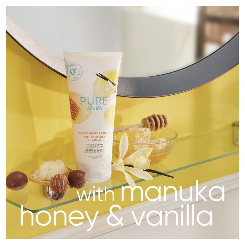 Gillette Venus Pure Shaving Cream Manuka Honey & Vanilla 174g - Cutprice Online