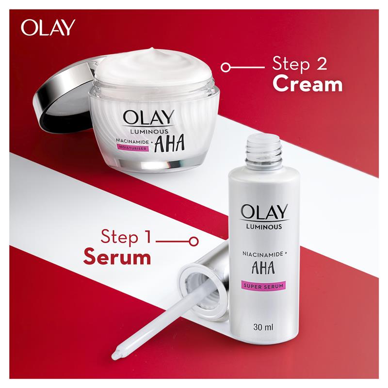 Olay Luminous Niacinamide + AHA Face Super Serum 30 ml - Cutprice Online