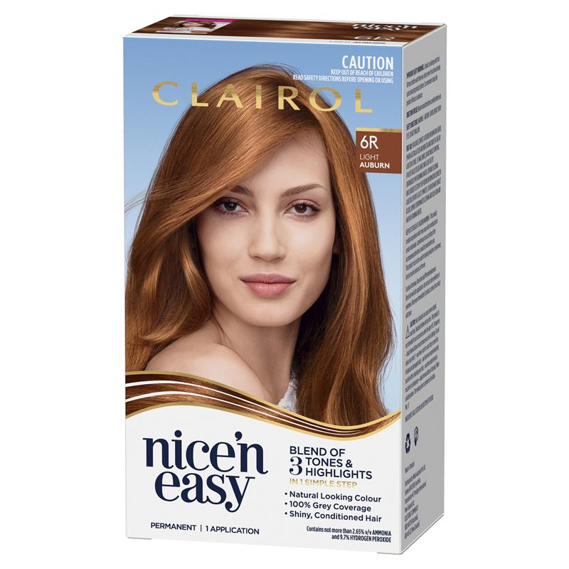 Clairol Nice & Easy 6R Natural Light Auburn Hair Colour - Cutprice Online