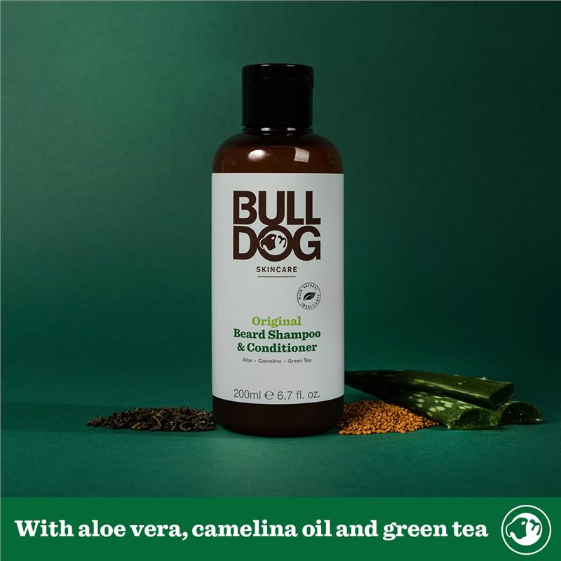 Bulldog Skincare for Men Original Beard Shampoo & Conditioner 200ml - Cutprice Online
