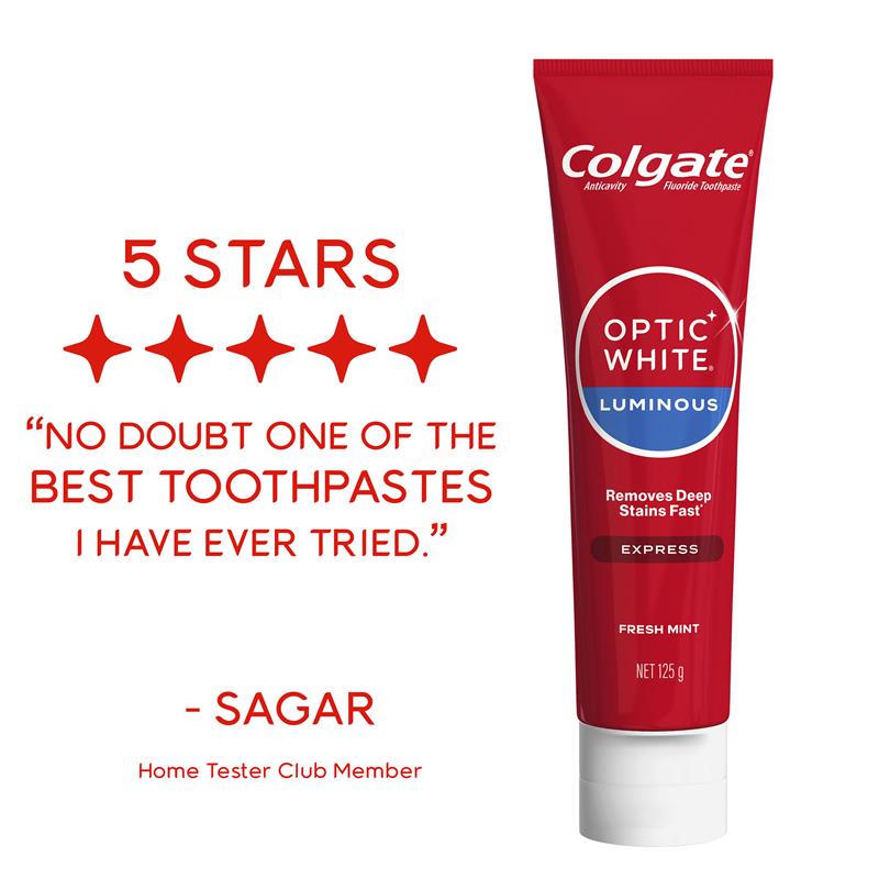 Colgate Optic White Express White Fresh Mint Teeth Whitening Toothpaste with hydrogen peroxide 125g - Cutprice Online