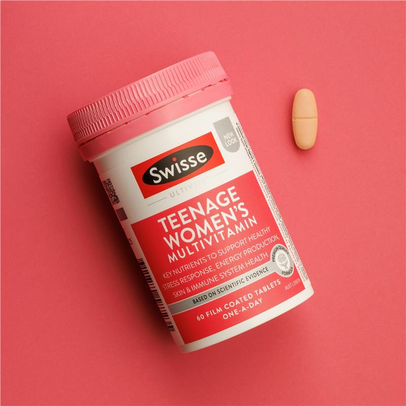 Swisse Teenage Ultivite Women's Multivitamin 60 Tablets - Cutprice Online