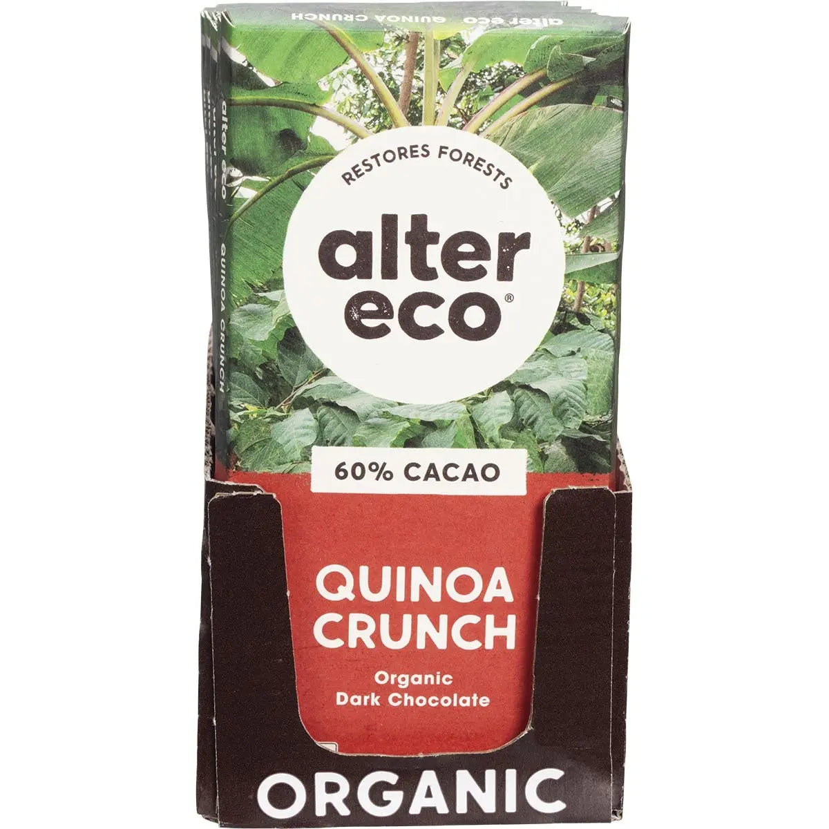 Alter Eco Chocolate (Organic) Dark Quinoa Crunch 80g 12 Pack ALTER ECO