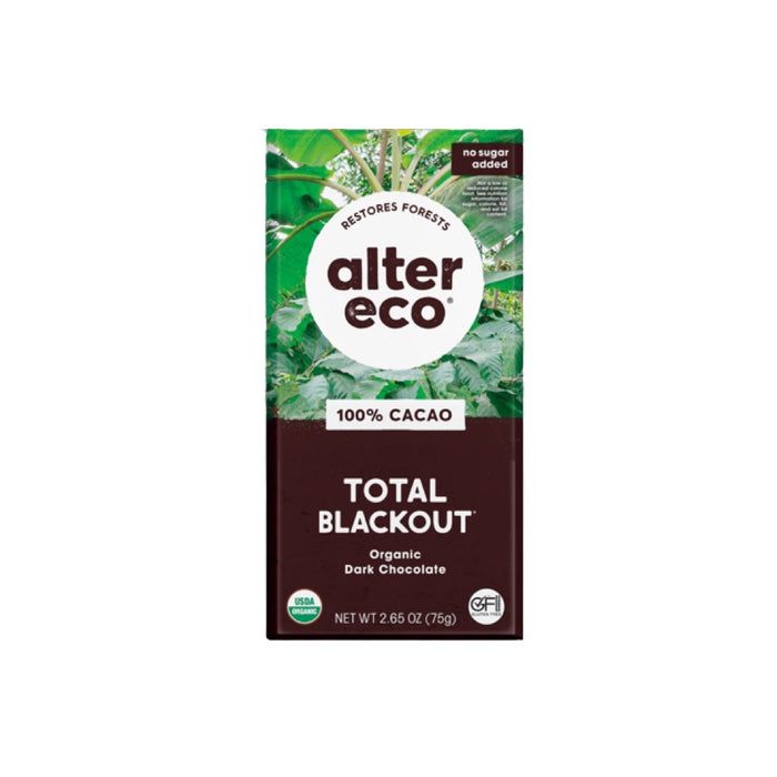 Alter Eco Chocolate (Organic) Dark Total Blackout 75g 12 Pack ALTER ECO
