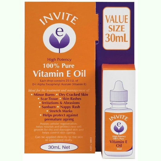 Invite E Vitamin E Pure Oil 30ml - Cutprice Online