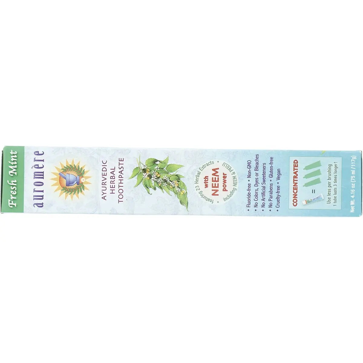 Auromere Toothpaste Ayurvedic Fresh Mint Fluoride Free 117g AUROMERE