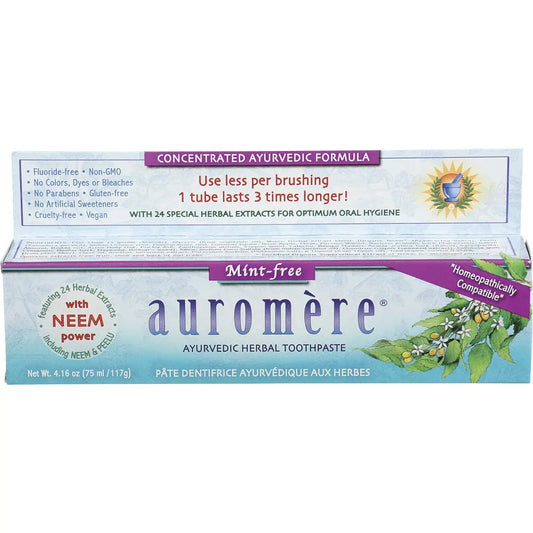 Auromere Toothpaste Ayurvedic Mint Free Fluoride Free 117g AUROMERE