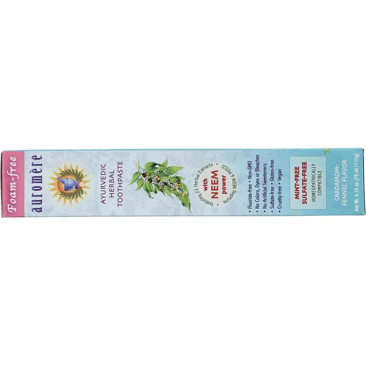 Auromere Toothpaste Ayurvedic Cardamom Fennel Fluoride Free 117g AUROMERE