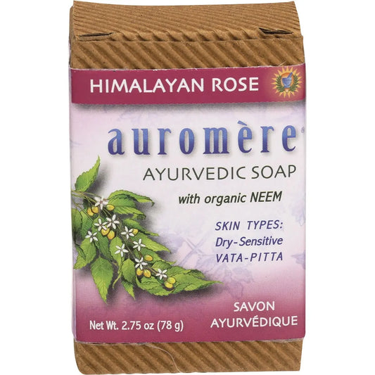 Auromere Neem Soap Ayurvedic Himalayan Rose 78g AUROMERE